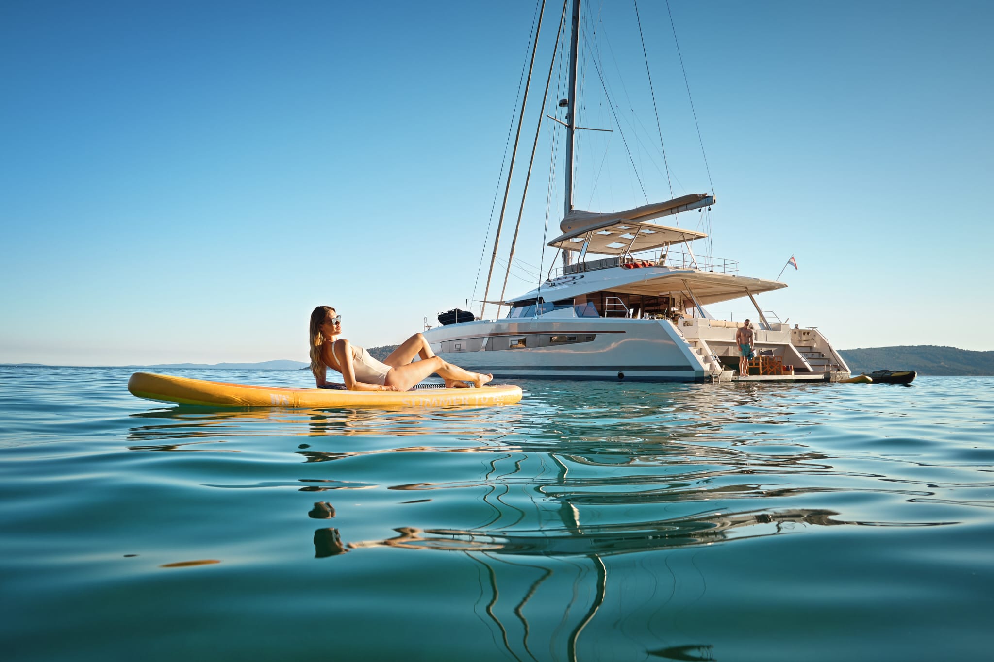 Guests enjoying NIKA I catamaran, Dalmatia